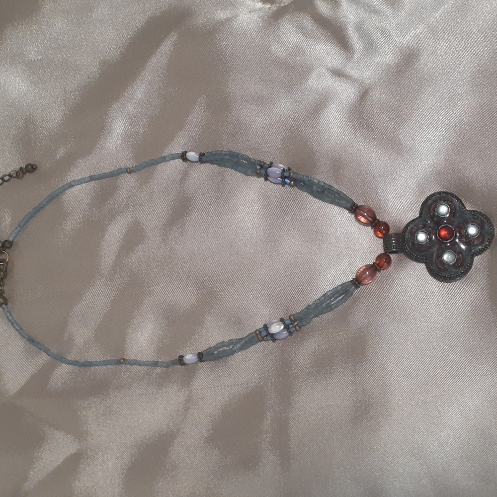 Vintage bohemian necklace .